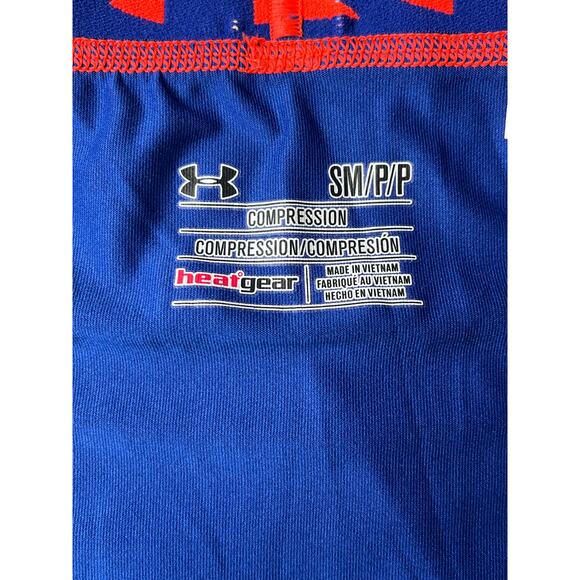 5-81 UNDER ARMOUR Men's Compression Pants Striped Blue Small - Picture 5 of 6